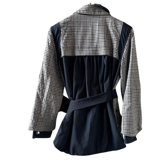 Veronica Beard Toral Dickey Checkered Coat in Blue Size Medium - Picture 2 of 9